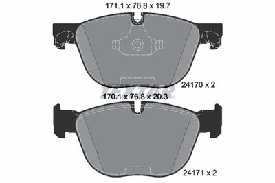 Колодки тормозные передние TEXTAR 2417001