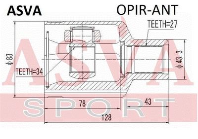 ШРУС внутренний правый ASVA OPIRANT