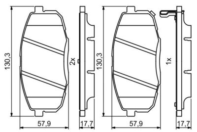 Колодки тормозные передние BOSCH 0986494995