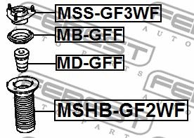 Опора амортизатора переднего FEBEST MSSGF3WF