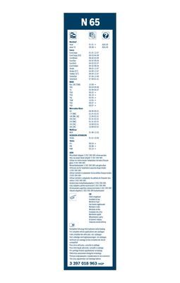 Щетка стеклоочистителя BOSCH 3397018963