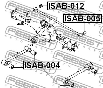 Сайлентблок рычага подвески FEBEST ISAB012