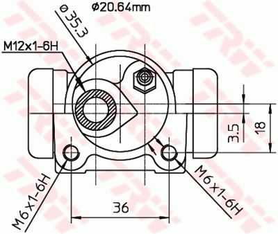 Цилиндр тормозной TRW BWF166