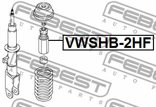 Пыльник амортизатора FEBEST VWSHB2HF