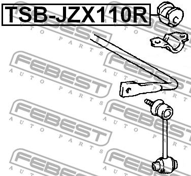 Втулка стабилизатора заднего FEBEST TSBJZX110R