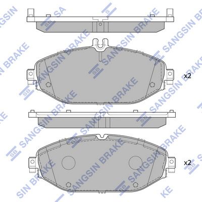 Колодки тормозные передние SANGSIN SP4001