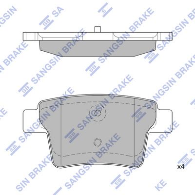 Колодки тормозные задние SANGSIN SP2095