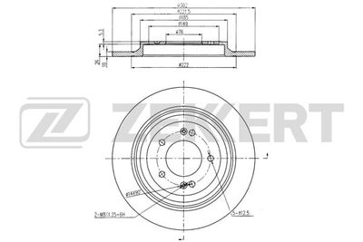 Диск тормозной задний Zekkert BS6269