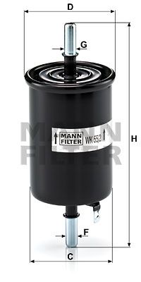 Фильтр топливный MANN-FILTER WK552