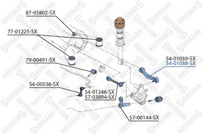 Рычаг подвески задней правый STELLOX 5401038SX