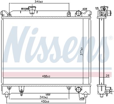 Радиатор системы охлаждения NISSENS 64079