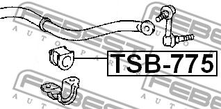 Втулка стабилизатора переднего FEBEST TSB775