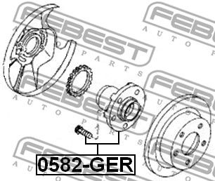 Ступица задняя FEBEST 0582GER