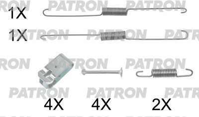 Комплект монтажный барабанных тормозных колодок PATRON PSRK0246
