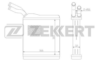 Радиатор отопителя Zekkert MK5017