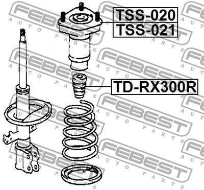 Отбойник амортизатора заднего FEBEST TDRX300R