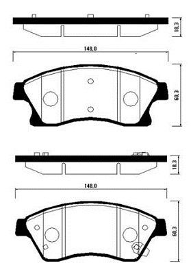 Колодки тормозные дисковые HSB HP2021