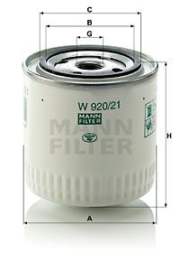 Фильтр масляный MANN-FILTER W92021