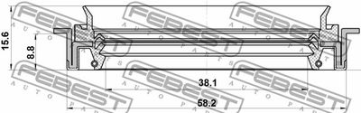 Сальник привода FEBEST 95JFZ40581016C