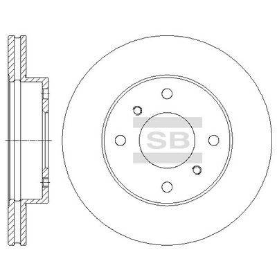 Диск тормозной передний SANGSIN SD4225