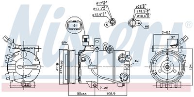 Компрессор кондиционера NISSENS 890243