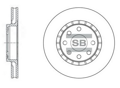 Диск тормозной передний вентилируемый SANGSIN SD3003