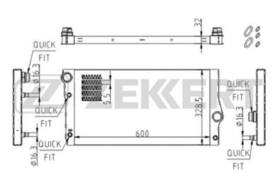 Радиатор охлаждения двигателя Zekkert MK1613