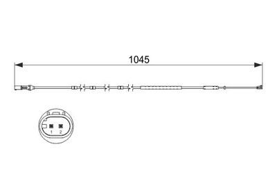 Датчик износа тормозных колодок задних BOSCH 1987474551