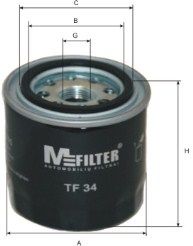 Фильтр масляный MFILTER TF34