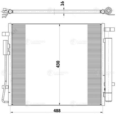 Радиатор кондиционера LUZAR LRAC0864