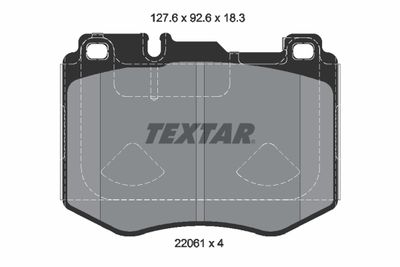 Колодки тормозные TEXTAR 2206103