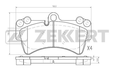 Колодки тормозные дисковые передние Zekkert BS1253