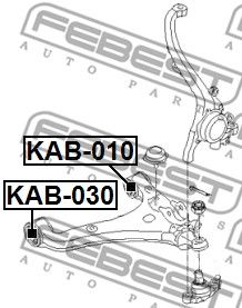 Сайлентблок нижнего переднего рычага FEBEST KAB030