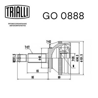 ШРУС наружный TRIALLI GO0888