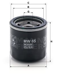 Фильтр масляный MANN-FILTER MW65