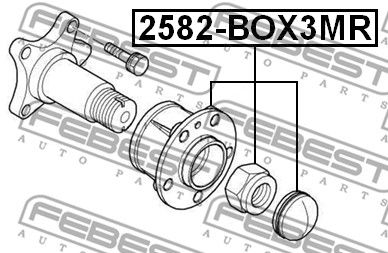 Ступица задняя FEBEST 2582BOX3MR