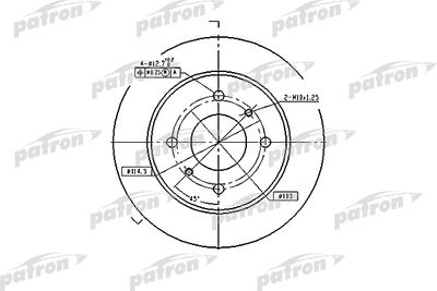 Диск тормозной задний PATRON PBD2592