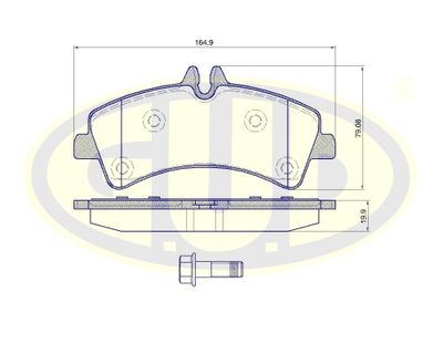 Колодки тормозные дисковые G.U.D GBP880165