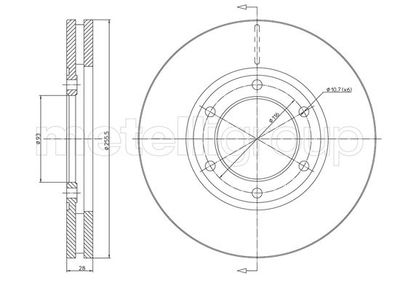 Диск тормозной METELLI 231621