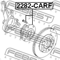 Ступица передняя FEBEST 2282CARF