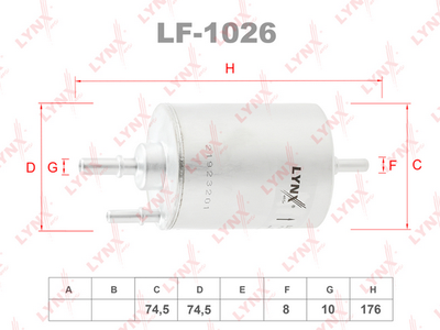Фильтр топливный LYNXauto LF1026