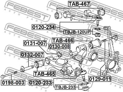 Болт FEBEST 0198003