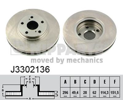 Диск тормозной NIPPARTS J3302136