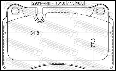 Колодки тормозные передние FEBEST 2901RRIIIF