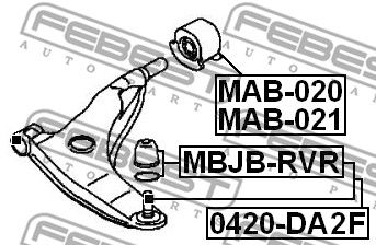 Опора шаровая FEBEST 0420DA2F