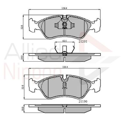 Колодки тормозные ALLIED NIPPON ADB0150