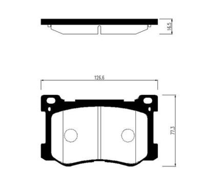 Колодки тормозные дисковые передние HSB HP1050