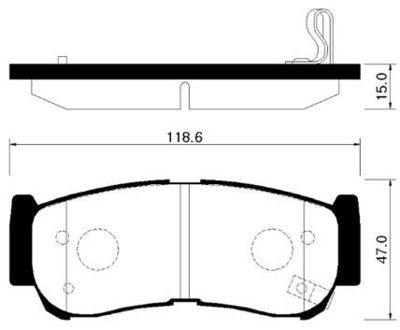 Колодки тормозные дисковые задние HSB HP0032