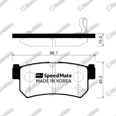 Колодки тормозные задние SPEEDMATE SMBPY008