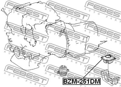 Подушка коробки скоростей FEBEST BZM251DM